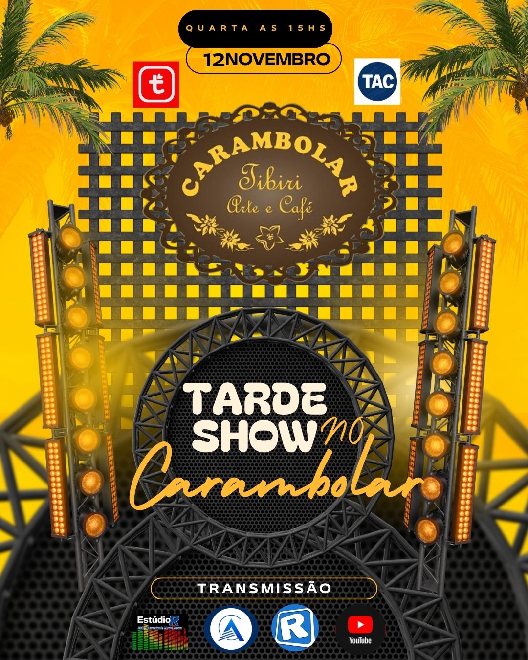 Tarde Show especial direto do Carambolar Tibiri Arte e Café