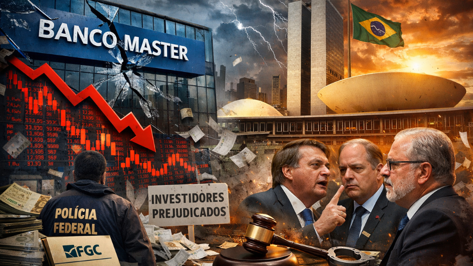 Colapso do Banco Master abala sistema financeiro e desencadeia crise política em Brasília